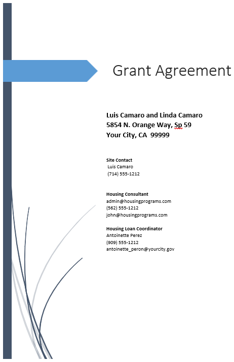 Document Creation screen example