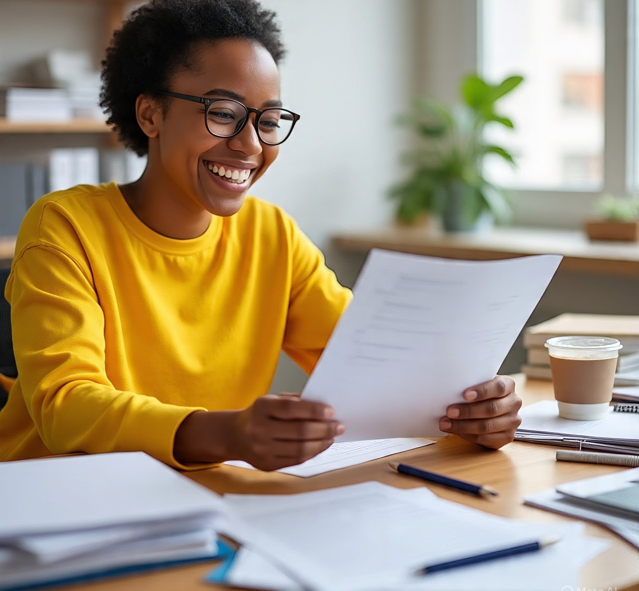 Homeowner reading an annual monitoring letter